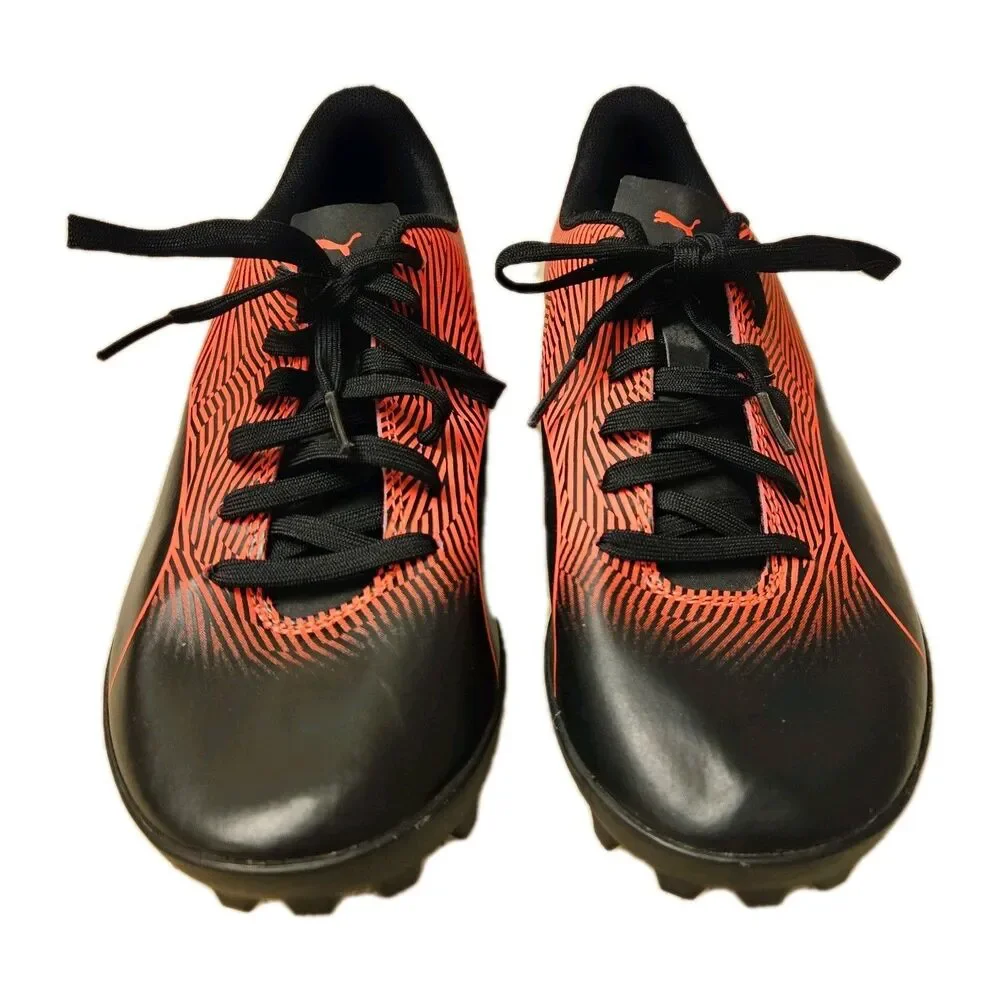 Puma Spirit II TT Soccer Cleats Black Red, Size 7